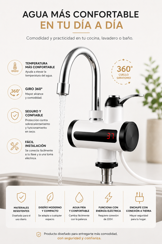 Grifo Eléctrico Agua Caliente 360™